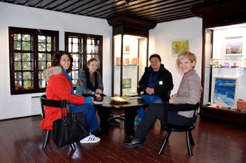 Француски посетиоци у Варошком салону Ранчићеве куће
